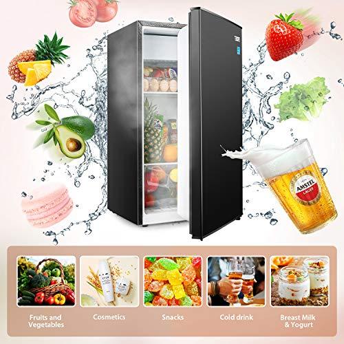 TECCPO Mini Fridge with Freezer TAMF32, 3.1 Cu.Ft, Low Noise, Energy Star, 6 Settings Temperature Adjustable, Mini Fridge for Bedroom, Dorm Online Hot Sale