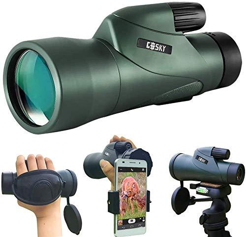 Gosky 12x55 High Definition Monocular Telescope and Quick Phone Holder-2020 Waterproof Monocular -BAK4 Prism for Wildlife Bird Watching Hunting Camping Travel Secenery For Discount