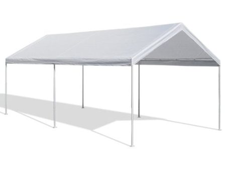 Caravan Canopy Domain 10 x 20 Foot Straight Leg Instant Canopy Tent Set, White Supply