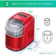 Kismile Countertop Ice Maker Machine,26Lbs 24H Compact Automatic Ice Makers,9 Cubes Ready in 6-8 Minutes,Portable Ice Cube Maker with self-Cleaning Program (Red) Hot on Sale