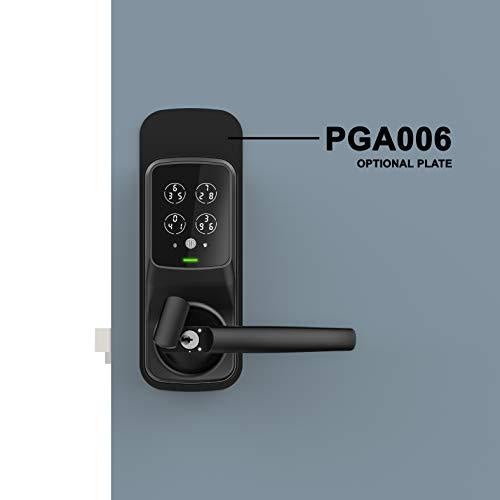 Lockly Fingerprint Bluetooth Keyless Entry Door Smart Lock (PGD628F) | Advanced Electronic Touchscreen System | Discrete PIN Code Input | iOS and Android | Auto Lock | Latch Edition (Matte Black) Fashion