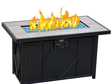 BALI OUTDOORS Fire Pit Propane Gas FirePit Table Rectangular Tabletop 42in 60,000BTU Cheap