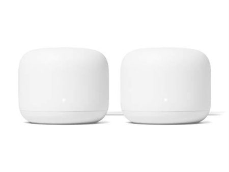 Google Nest Wifi -  AC2200 - Mesh WiFi System -  Wifi Router - 4400 Sq Ft Coverage - 2 pack Discount