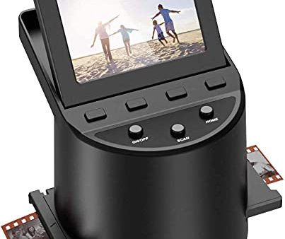 Digital Film &Slide Scanner with 22MP, Converts 35mm, 126, 110, Super 8 Films, Slides, Negatives to JPEG, Tilt-Up 3.5  Large LCD, Includes Cables, Film Inserts &More, MAC and PC Compatible Cheap