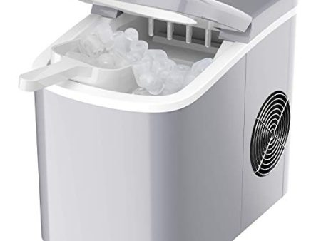 hOmeLabs Portable Ice Maker Machine for Counter Top - Makes 26 lbs of Ice per 24 hours - Ice Cubes ready in 6 Minutes - Electric Ice Making Machine with Ice Scoop and 1.5 lb Ice Storage - Silver Online Sale