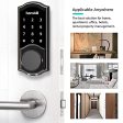 Smart Deadbolt,hornbill Door Locks with Keypads,Include Wi-Fi Bridge,Work with Alexa&Google Home,Free APP, Code,Bluetooth Keyless Entry Door Lock ,Smart Locks Front Door for Home Office Airbnb,Black For Sale