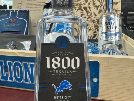 1800 Silver Tequila - DETROIT LIONS EDITION - Mexico (750ml) Fashion