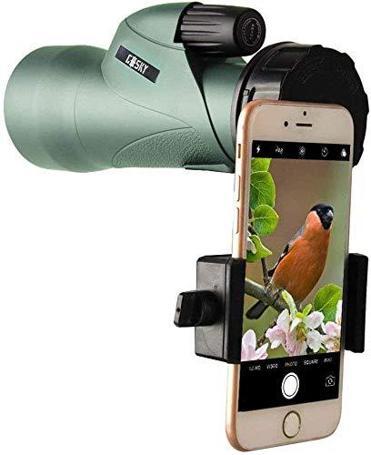 Gosky 12x55 High Definition Monocular Telescope and Quick Phone Holder-2020 Waterproof Monocular -BAK4 Prism for Wildlife Bird Watching Hunting Camping Travel Secenery For Discount