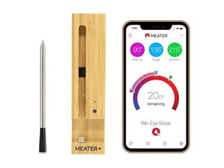 MEATER Plus | 165ft Long Range Smart Wireless Meat Thermometer with Bluetooth for The Oven, Grill, Kitchen, BBQ, Smoker, Sous Vide, Rotisserie For Sale