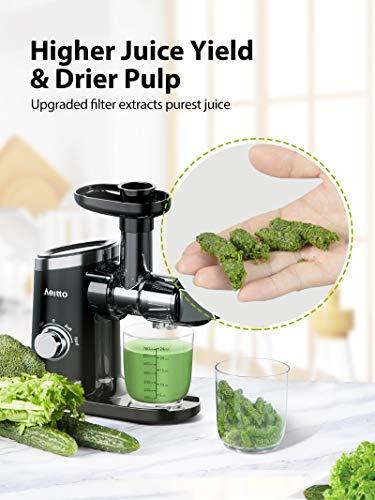 Slow Juicer,Aeitto Masticating Juicer,Juice Extractor,Cold Press Juicer with 2-Speed Modes,Juicer Machines with Reverse Function & Quiet Motor for Vegetables And Fruits,Easy to Clean with Brush Sale