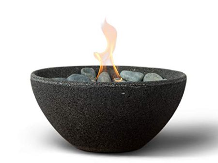 Terra Flame Tabletop Fire Bowls – Graphite Table Top Fire Bowl for Indoor and Outdoor, Portable Fireplace and Table Top Fire Pit for Patio, Basin Design Centrepiece Hot on Sale