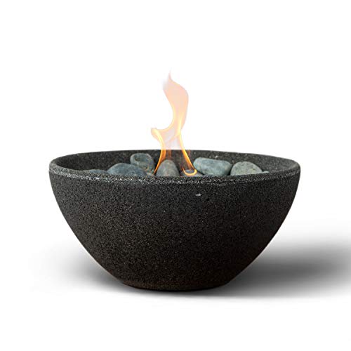 Terra Flame Tabletop Fire Bowls – Graphite Table Top Fire Bowl for Indoor and Outdoor, Portable Fireplace and Table Top Fire Pit for Patio, Basin Design Centrepiece Hot on Sale