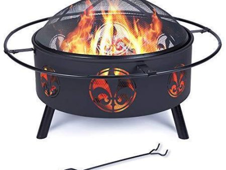 Outdoor Fire Pits Wood Burning Firepits for Outside,32 Inch For Cheap