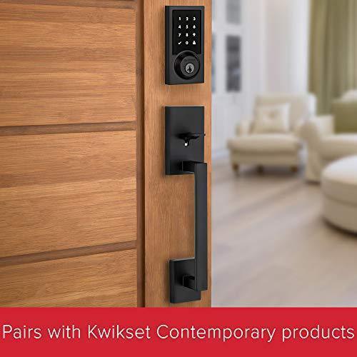 Kwikset 99190-004 Contemporary Premis Touchscreen Keyless Entry Smart Deadbolt Door Lock Works with Apple HomeKit Featuring SmartKey Security, Iron Black For Cheap