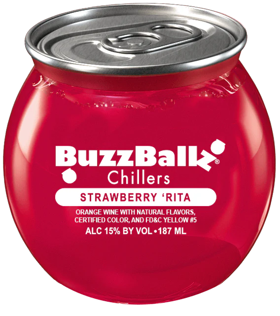 (4 pk) Buzz Ballz Strawberry Rita Chiller, Texas, USA (187ml) Online