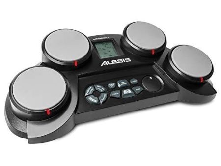 Alesis Compact Kit 4 – Tabletop Electric Drum Set with 70 Electronic   Acoustic Drum Kit Sounds, 4 Pads, Battery- or AC-Power and Drum Sticks Included Online