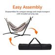 Amazon Basics Double Hammock with 9-Foot Space Saving Steel Stand and Carrying Case, Multi Color, 400 lb Capacity Hot on Sale