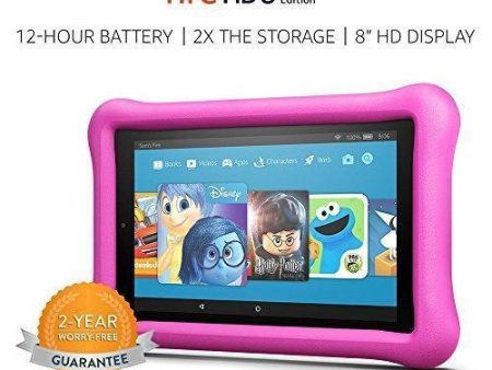 Fire HD 8 Kids Edition Tablet, 8  HD Display, 32 GB, Pink Kid-Proof Case (Previous Generation - 7th) Sale