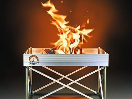 FIRESIDE OUTDOOR Pop-Up Fire Pit | Portable and Lightweight | Fullsize 24 Inch | Weighs 7 lbs. | Never Rust Fire Pit | Heat Shield NOT Included For Sale