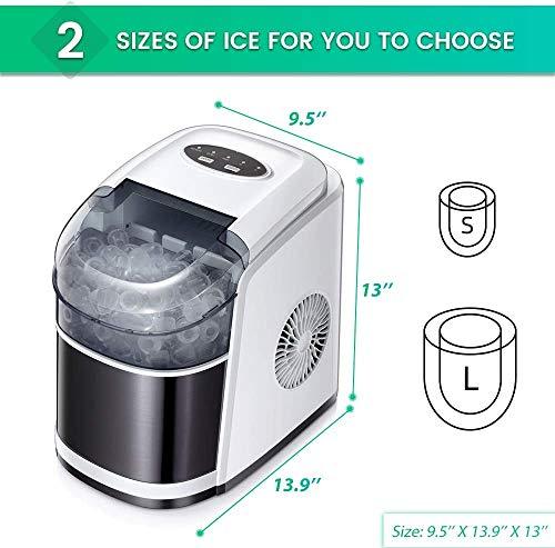 Kismile Countertop Ice Maker Machine,26Lbs 24H Compact Ice Makers,Portable Ice Cube Maker with self-Cleaning Cheap