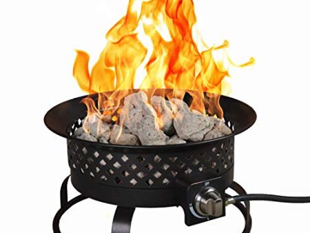 Bond Manufacturing 67836 54,000 BTU Aurora Camping, Backyard, Tailgating, Hunting and Patio. Locking Lid & Carry Handle Portable Steel Propane Gas Fire Pit Outdoor Firebowl, 18.5 , Bronze Supply