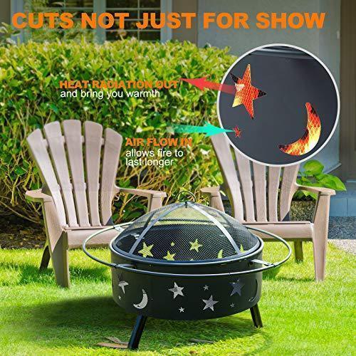 Outdoor Fire Pits Wood Burning Firepits for Outside,32 Inch For Cheap