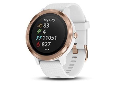 Garmin 010-01769-09 Vívoactive 3, GPS Smartwatch with Contactless Payments and Built-in Sports Apps, White Rose Gold For Cheap