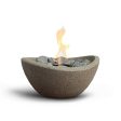 Terra Flame Tabletop Fire Bowls – Beige Table Top Fire Bowl for Indoor and Outdoor, Portable Fireplace and Table Top Fire Pit for Patio, Wave Design Centrepiece Online now