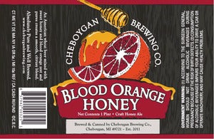 (24pk cans)-Cheboygan Blood Orange Honey Ale Beer, Michigan, USA (500ml) Supply