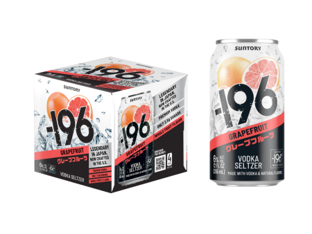 Suntory 196 Grapefruit Vodka Seltzer, Japan (4pk 355ml Cans) Hot on Sale