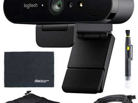 Logitech BRIO UHD 4K Webcam: (960-001105) with RightLight 3 and HDR Technology + AOM Bundle Kit Sale