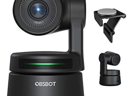 OBSBOT Tiny AI-Powered PTZ Webcam Ai Camera 2-Axis Gimbal Full HD 1080p AI Tracking Zoom Power Gesture Selfie Video Camera for Online Class Meeting Live and Streaming - Black Sale