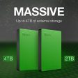 Seagate Game Drive 4TB External Hard Drive Portable HDD - Designed For Xbox One, Green - 1 year Rescue Service (STEA4000402) Online now