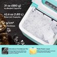 Ice Maker, NOVETE Portable Ice Maker Machine for Countertop, 9 Cubes Ready in 6 Minutes, 28.7 lbs Ice in 24 Hours Home Mini Ice Machine with Ice Scoop and Basket, for Parties Mixed Drinks Supply