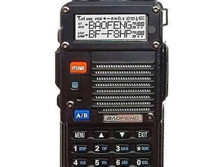 BAOFENG BF-F8HP (UV-5R 3rd Gen) 8-Watt Dual Band Two-Way Radio (136-174MHz VHF & 400-520MHz UHF) Includes Full Kit with Large Battery Fashion