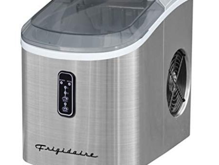 Frigidaire EFIC103-AMZ-SC Counter Top Maker with Over-Sized Ice Bucket, Stainless Steel, Self Cleaning Function, Heavy Duty, Stainless For Cheap