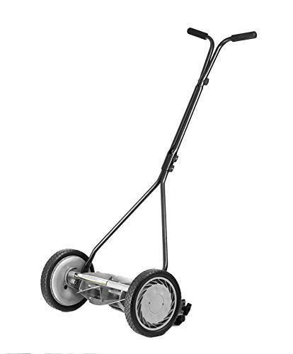 American Lawn Mower Company 1415-16 16-Inch 5-Blade Push Reel Lawn Mower, 16-Inch, 5-Blade, Gray For Sale