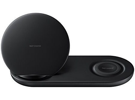 Samsung Wireless Charger DUO Fast Charge Stand & Pad Universally Compatible with Qi Enabled Phones and Select Samsung Watches (US Version), Black Online