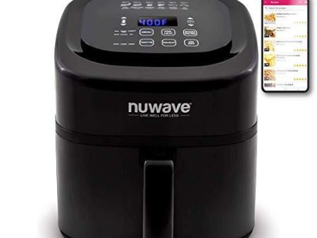 NuWave Brio 6-Quart Air Fryer with App Recipes (Black) Includes Basket Divider, One-Touch Digital Controls, 6 Easy Presets, Wattage Control, and Advanced Functions like SEAR, PREHEAT, DELAY, WARM and More (NEW UPDATED MODEL) Online