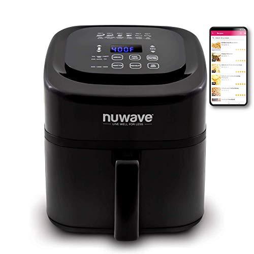 NuWave Brio 6-Quart Air Fryer with App Recipes (Black) Includes Basket Divider, One-Touch Digital Controls, 6 Easy Presets, Wattage Control, and Advanced Functions like SEAR, PREHEAT, DELAY, WARM and More (NEW UPDATED MODEL) Online