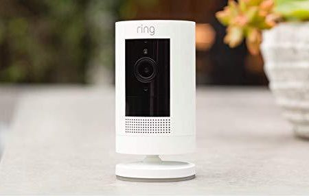 Ring Stick Up Cam Battery HD security camera with custom privacy controls, Simple setup, Works with Alexa - White For Discount