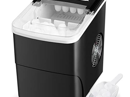 Ice Maker Portable Ice Maker Countertop Ice Maker Machine for Home Office Camping Mini Small Table Top Tabletop Electric with Spoon, 26.5 lbs in 24h Discount