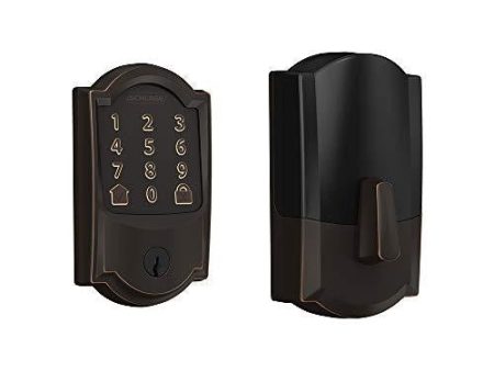 Schlage Lock Company BE489WB CAM 716 Schlage Encode Deadbolt Smart Lock | WiFi Touchscreen Keypad, Aged Bronze For Sale