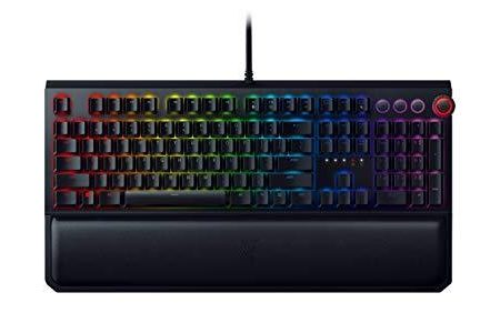 Razer BlackWidow Elite Mechanical Gaming Keyboard: Green Mechanical Switches - Tactile & Clicky - Chroma RGB Lighting - Magnetic Wrist Rest - Dedicated Media Keys & Dial - USB Passthrough on Sale