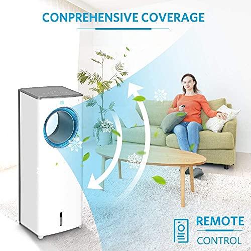 Evaporative Air Cooler-3-in-1 Portable Air Cooling Fan, Instant Cool & Humidify with 3 Speeds, No Noise Tower Fan, No Dust, 3 Modes, 8H Timer, Bladeless Fan for Large Room Office For Cheap