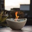 Terra Flame Tabletop Fire Bowls – Beige Table Top Fire Bowl for Indoor and Outdoor, Portable Fireplace and Table Top Fire Pit for Patio, Wave Design Centrepiece Online now