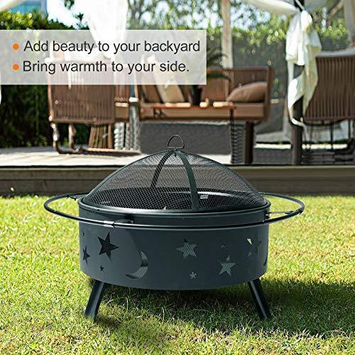 Outdoor Fire Pits Wood Burning Firepits for Outside,32 Inch For Cheap