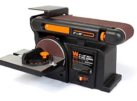 WEN 6502T 4.3-Amp 4 x 36 in. Belt and 6 in. Disc Sander with Cast Iron Base Online Sale