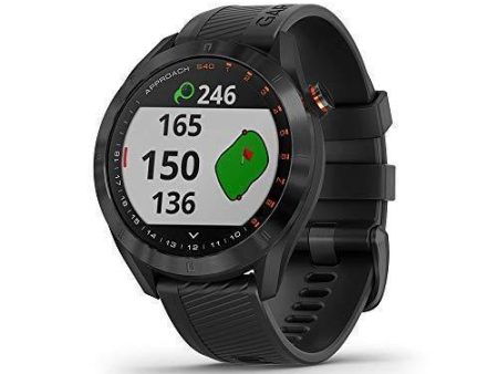 Garmin Approach S40, Stylish GPS Golf Smartwatch, Lightweight with Touchscreen Display, Black For Discount