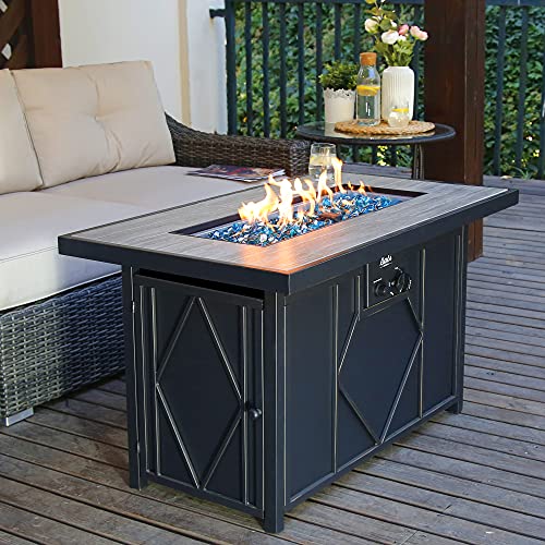 BALI OUTDOORS Fire Pit Propane Gas FirePit Table Rectangular Tabletop 42in 60,000BTU Cheap